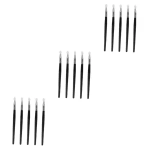 15pcs Silicone Lip Applicator Precision Makeup Brush for Lipstick Eyeshadow Soft Design Portable for Travel for Women Girls Handle