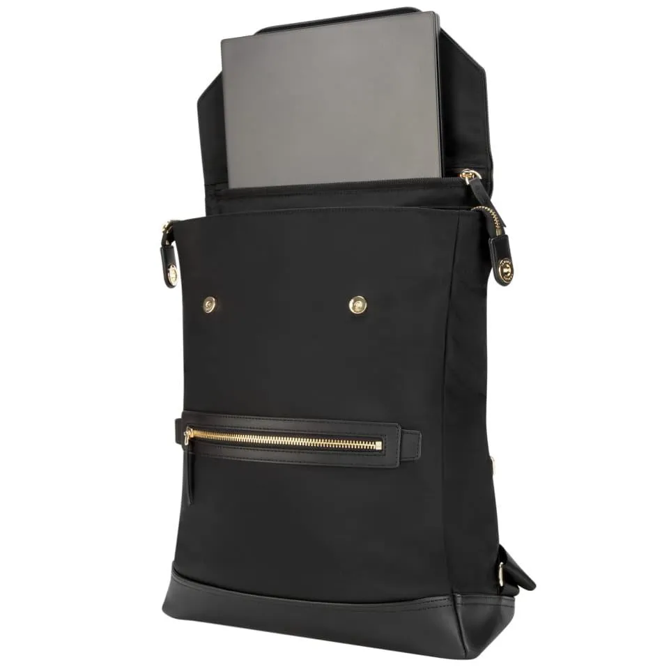 15" Newport Convertible 2-in-1 Messenger Backpack (Black)