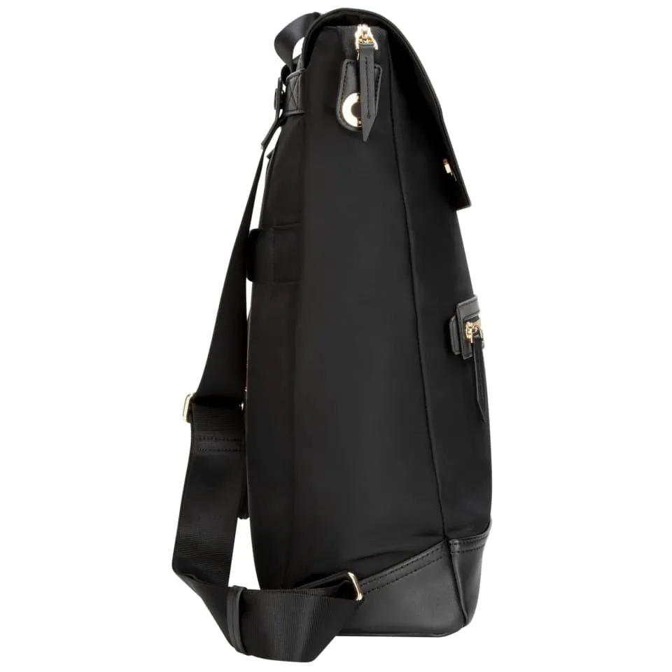 15" Newport Convertible 2-in-1 Messenger Backpack (Black)