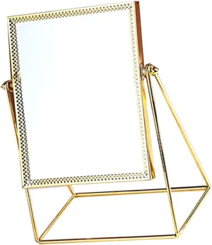 1pc Elegant Mirrors Bedroom Mirror Desktop Makeup Mirror Square Cosmetic Mirror Makeup Vanity Mirror Tabletop