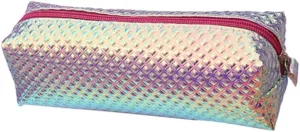 1pc Makeup Purple Waterproof Protable Organizer Scale Fish Handbag Fashion Carry Cosmetic Handy Bag, As Shown, Size 2