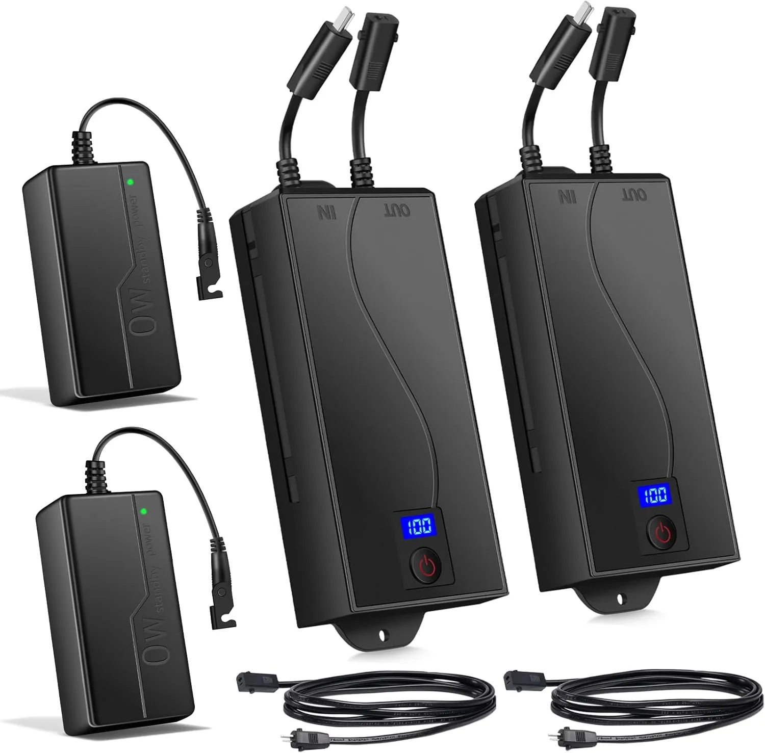 2-Pack Battery Pack for Reclining Furniture, 2500mAh Universal Power Supply with LCD Screen - for Electric Recliners, Lift Chairs, Sofas and Couch, only Compatible with 2-Pin Motion