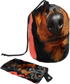 2 Pcs Cosmetic Bag bucket Travel Makeup Bags Large Capacity Soft Waterproof Portable Drawstring Cosmetic Bag, Love Surrounds Dachshund Dog