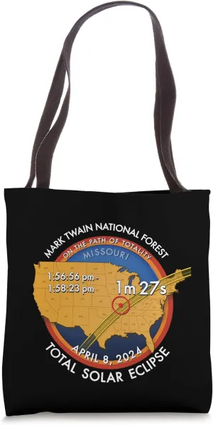 2024 Total Solar Eclipse Mark Twain Forest Missouri :: 27 : Tote Bag