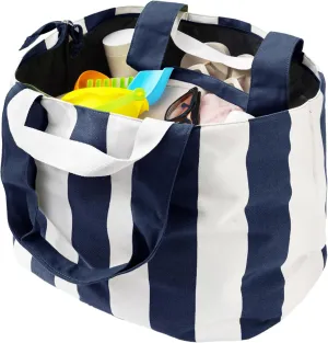 22'' 50L Large Beach Bag, Extra Large Tote Bag for Women, Oversized Tote Bag, Overnight Bags for Travel Blue White