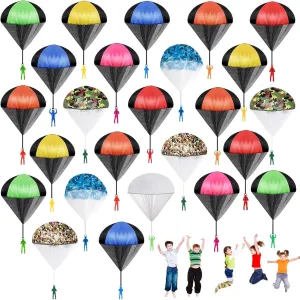 25 PCS Parachute Toy,Outdoor Children's Flying Toys,Parachute Toys for Kids,Tangle Free Throwing Toy Parachute,Hand Throw Parachute Flying Parachute Men for Toddlers Party Favors