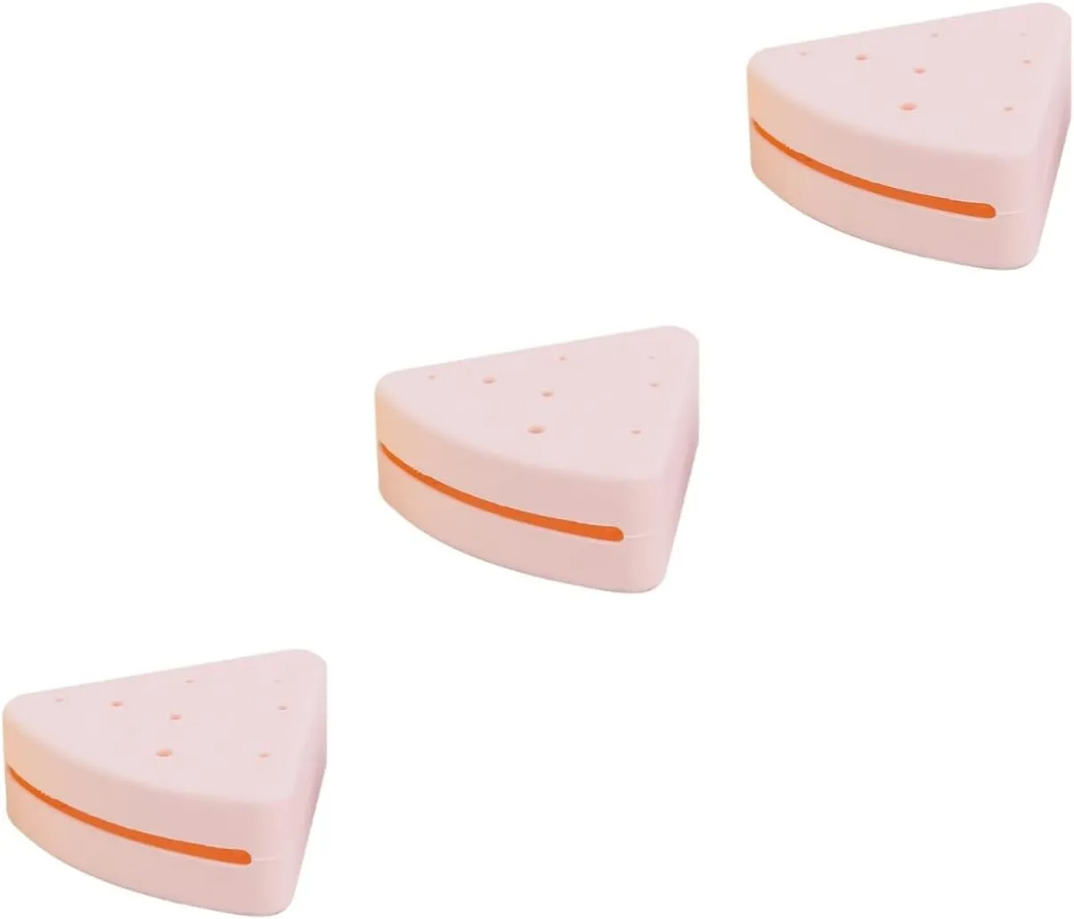 2pcs Bag Breathable Cosmetic Make Silicone Puff Makeup Holder Powder Storage Tool Organizer, Pinkx3pcs, 7.1x6.7cmx3pcs