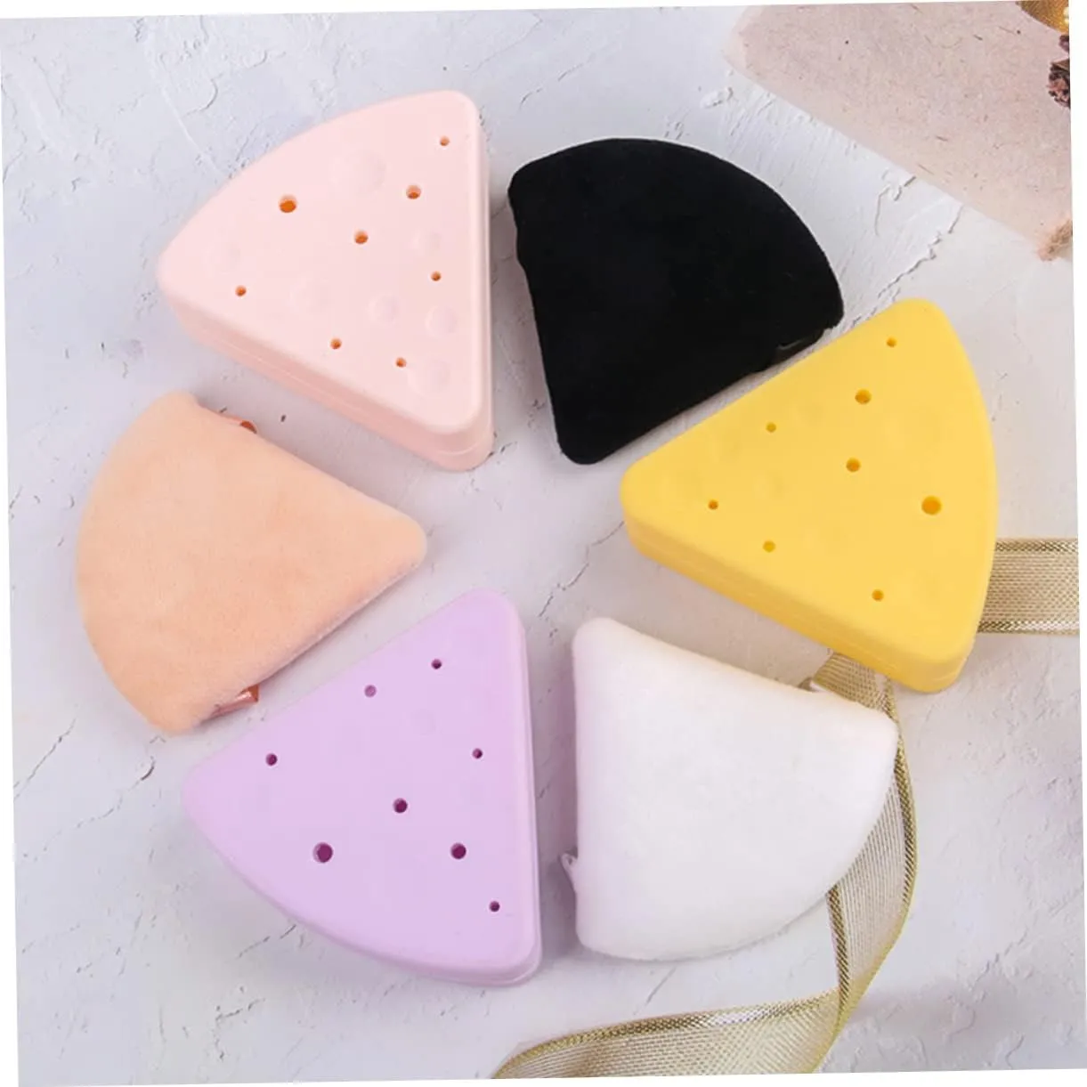 2pcs Bag Breathable Cosmetic Make Silicone Puff Makeup Holder Powder Storage Tool Organizer, Pinkx3pcs, 7.1x6.7cmx3pcs