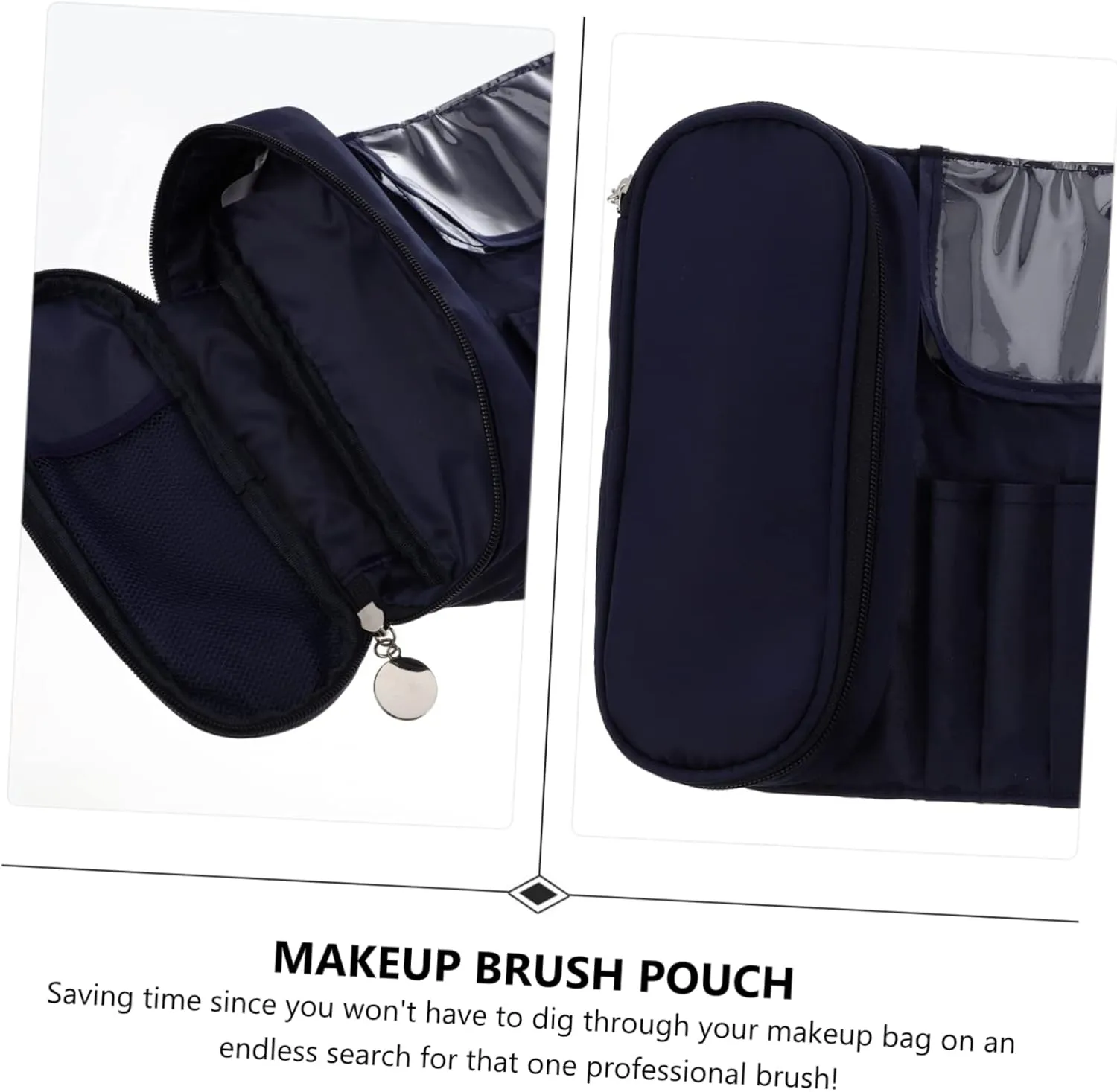 2pcs Multifunctional Makeup Brush Rolling Case Compact Cosmetic Pouch Toiletry Organizer for and Storage Stylish Design for Brushes and Essentials