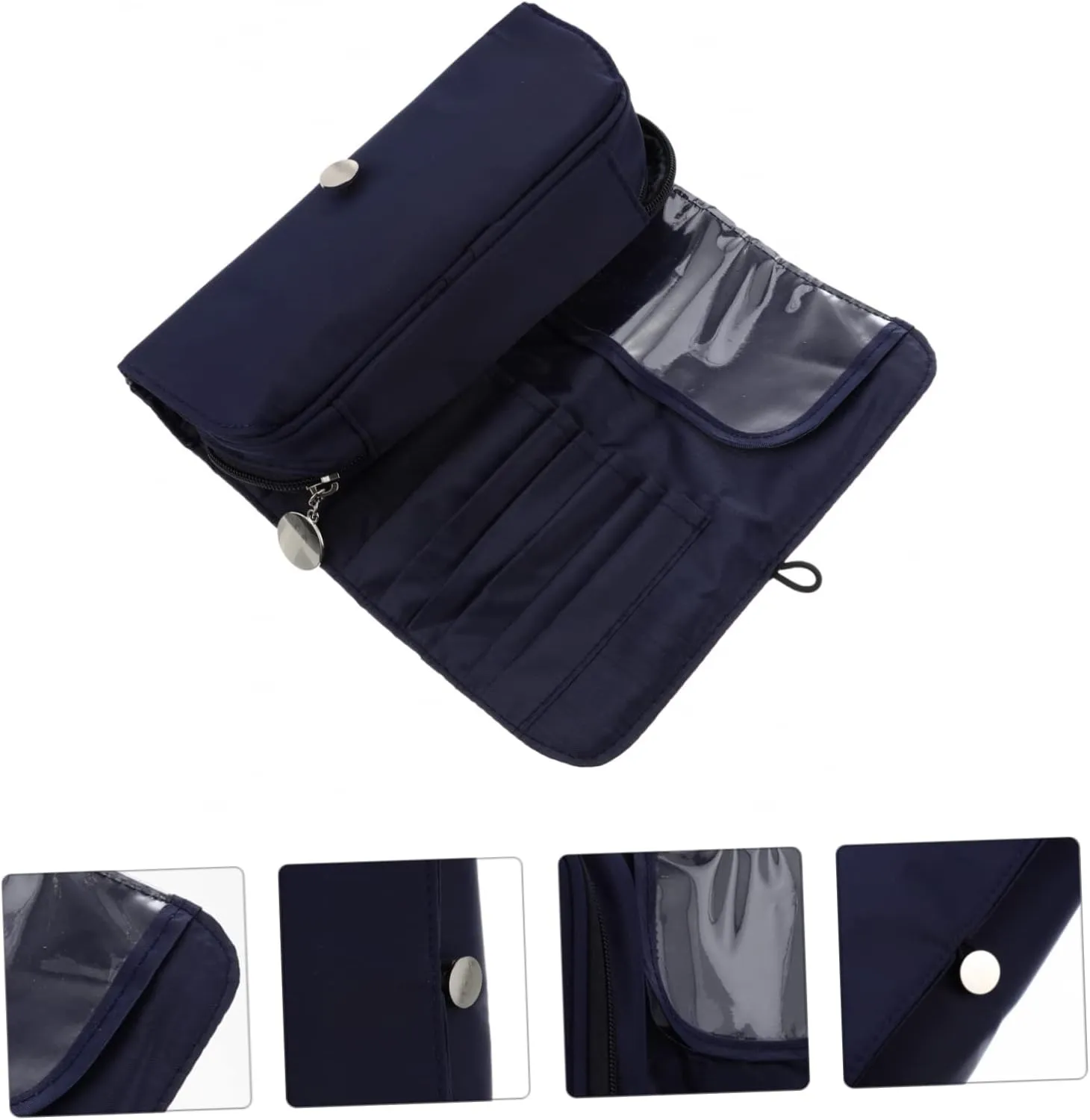 2pcs Multifunctional Makeup Brush Rolling Case Compact Cosmetic Pouch Toiletry Organizer for and Storage Stylish Design for Brushes and Essentials