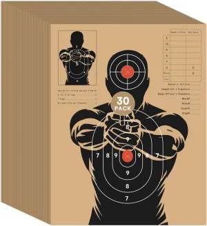 30 Pack 17x13 Inch Cardboard Shooting Targets for The Range, Paper Targets for Shooting Indoor and Outdoor