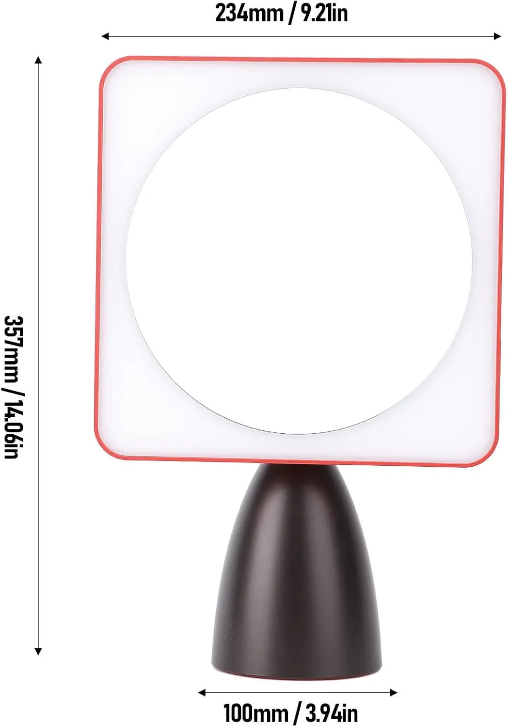 30x Magnifying Mirror with Light, Double Sided Makeup Mirror 1x/20x Magnifying Lighted Cosmetic Mirror, Adjustable 12 Levels Brightness and Rotatable Portable Travel (Red Black)