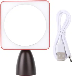 30x Magnifying Mirror with Light, Double Sided Makeup Mirror 1x/20x Magnifying Lighted Cosmetic Mirror, Adjustable 12 Levels Brightness and Rotatable Portable Travel (Red Black)