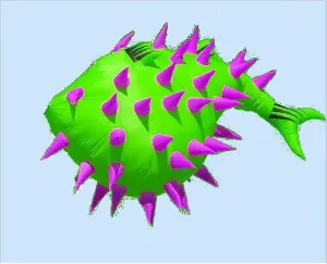 3D Fish Kite, 3 m / 5m Dolphins Balloonfish Globefish Puffer Fabric Kite, Windsock Kite Soft Kites (Color : 5m, Size : C)