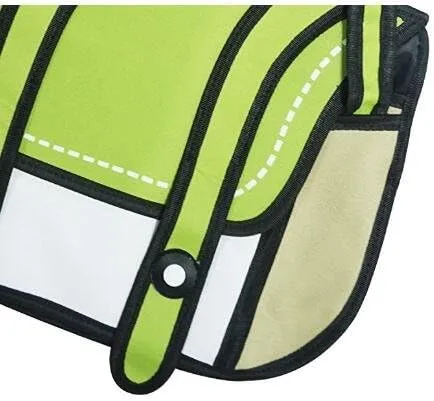 3D Style 2D Drawing Cartoon Bag Comic 3D Messenger Bag