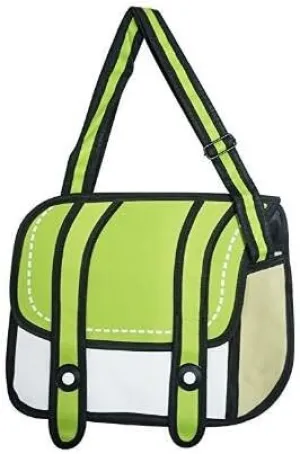 3D Style 2D Drawing Cartoon Bag Comic 3D Messenger Bag