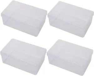 4pcs Cute Storage Box Lids Reusable Cotton Pads Organizer Waterproof Makeup Cotton Container for Tissues