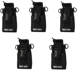 5-Pack 3in1 Multi-Function Universal Pouch Bag Holster Case Msc-20C Compatible with Motorola Kenwood Midland Icom Yaesu GPS Pmr446