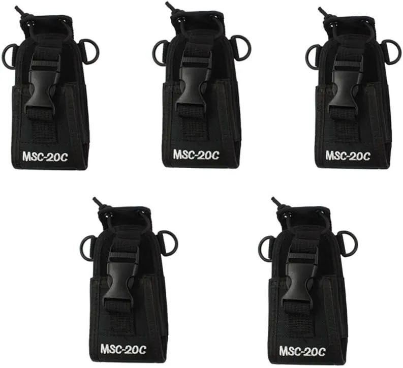 5-Pack 3in1 Multi-Function Universal Pouch Bag Holster Case Msc-20C Compatible with Motorola Kenwood Midland Icom Yaesu GPS Pmr446