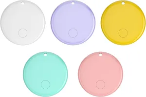 5 Pack Air Tags Tracker Finders Work for Find My (iOS Only) IP68 Waterproof Smart Tag Trackers Item Finder Locator for Key, Backpack, Wallet