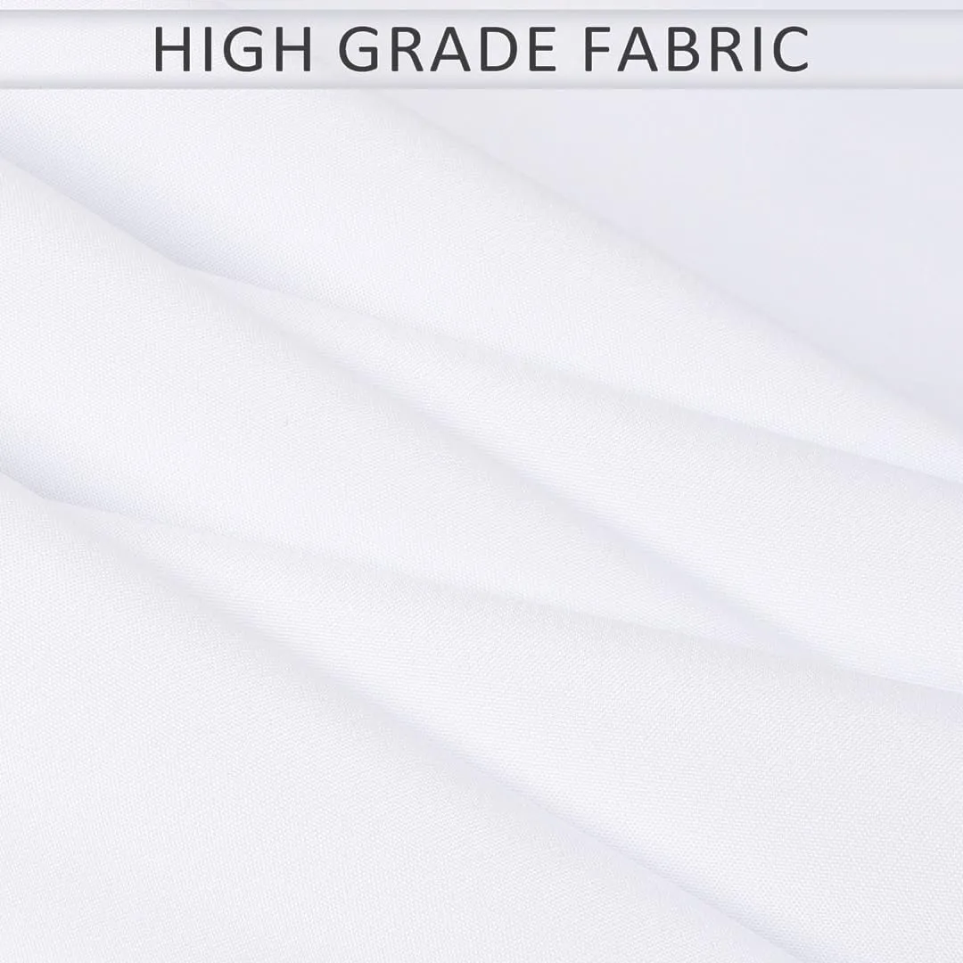 8 Packs White Table Cloth Rectangle 60x126 Inch for 8ft Rectangle Tables, Wrinkle Resistant Polyester Fabric Tablecloth Washable Rectangular Table Covers for Wedding Party Banquet Dining