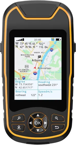 A8 Handheld GPS for Hiking, Rugged and Waterproof Handheld GPS Navigator, 3.2" Sunlight Readable Screen, Button-Operated Handheld with USA Base Map, Multi-GNSS Support, Extra Battery Life