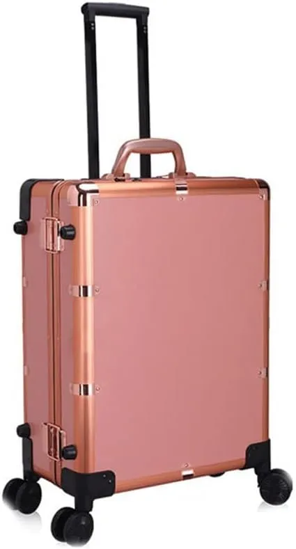 AAGAZA Cosmetic Cases Makeup Travel Case with Light Foldable Foot Bar Beauty Manicure Trolley Case Smart Mirror Case /1441 (Color : B, Size : 400 * 215 * 520mm)