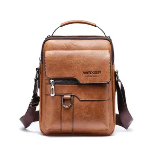 Abraham | Men's Leather Small Crossbody Messenger Bag