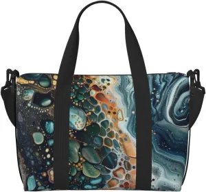 abstract pattern print Travel Duffel Bag, Sports Tote Gym Bag, Swim Pool Bag Large Shoulder Tote Bag for Beach Weekender, 202-406-121