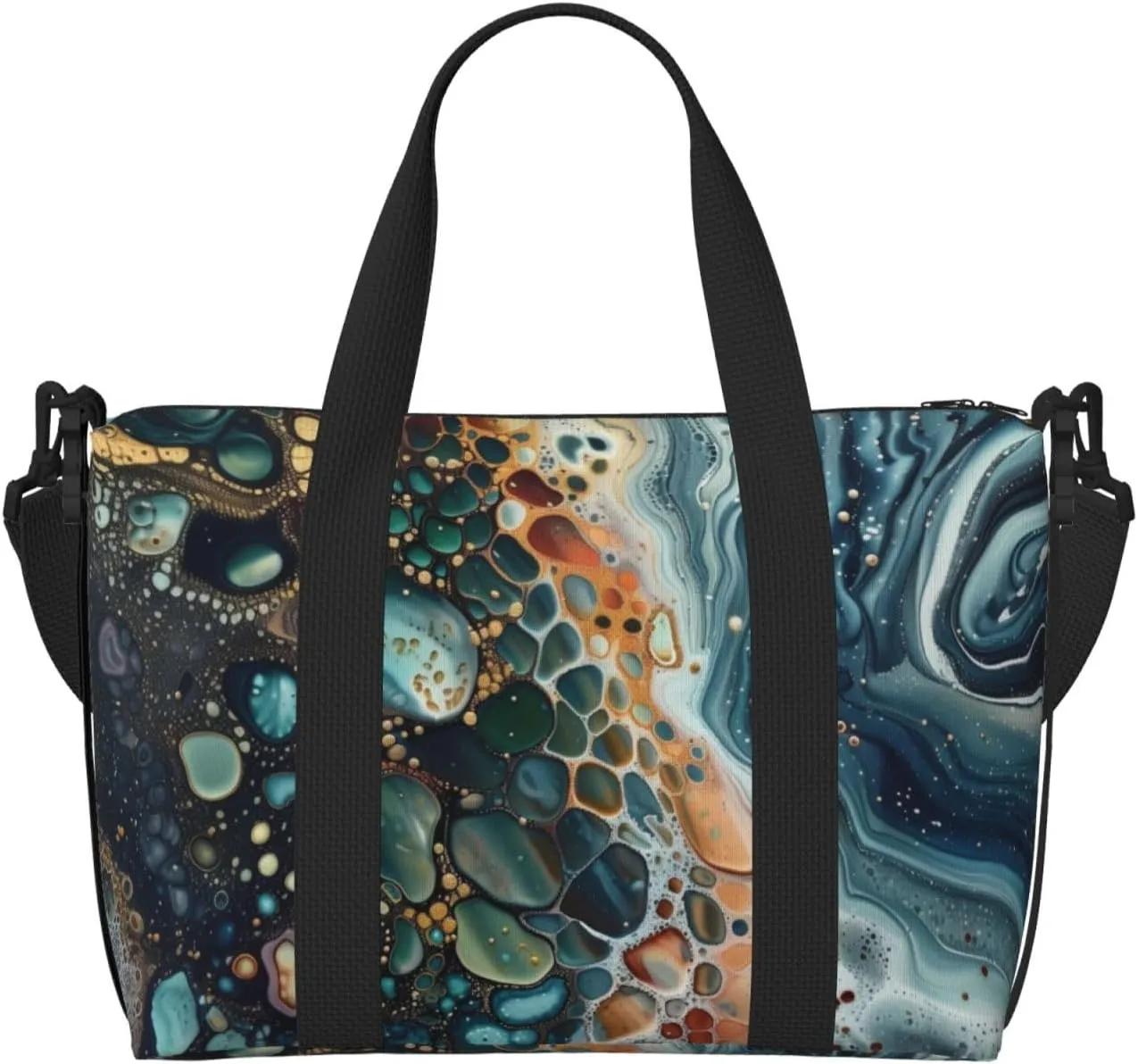 abstract pattern print Travel Duffel Bag, Sports Tote Gym Bag, Swim Pool Bag Large Shoulder Tote Bag for Beach Weekender, 202-406-121