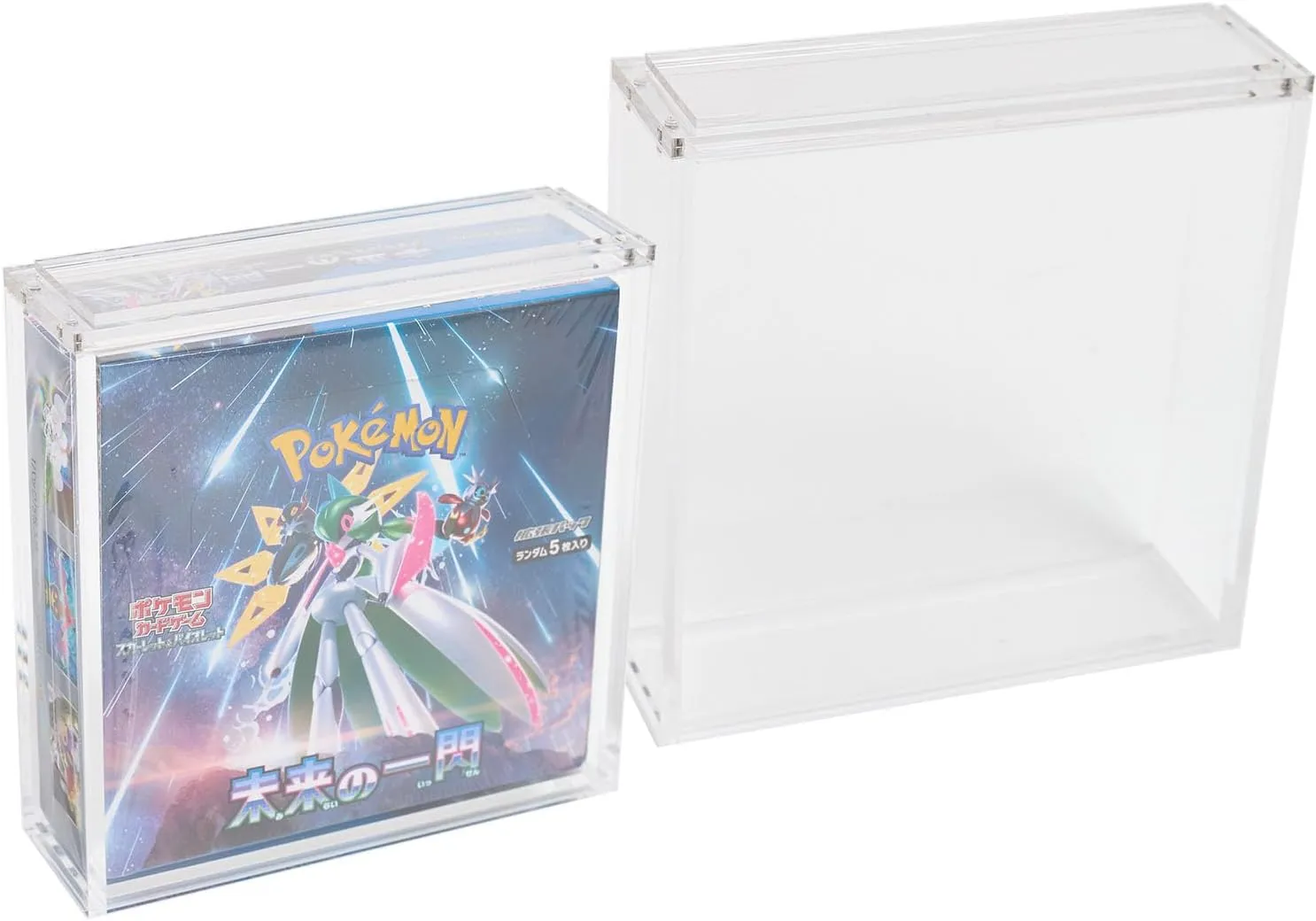 Acrylic Display Case for Pokemon Japanese Booster Box Premium Magnetic Top Stackable 6mm