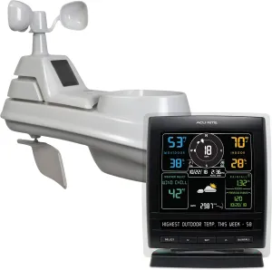 AcuRite 01517RM Wireless Weather Station with 5-in-1 Weather Sensor: Temperature and Humidity Gauge, Rainfall, Wind Speed and Wind Direction