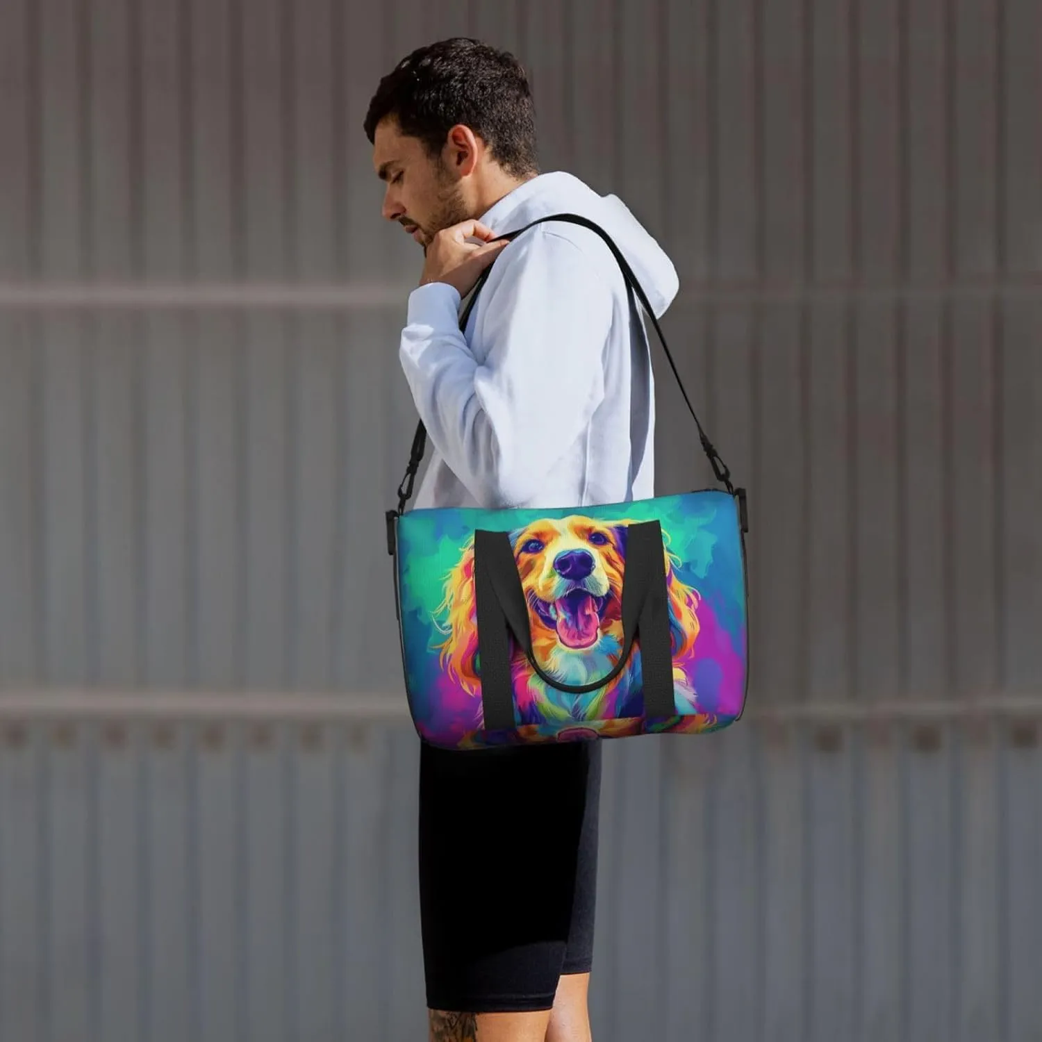 afghan hound dog print Travel Duffel Bag, Sports Tote Gym Bag, Swim Pool Bag Large Shoulder Tote Bag for Beach Weekender