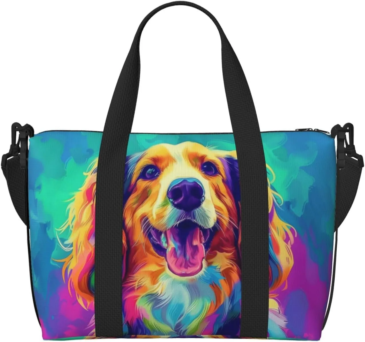 afghan hound dog print Travel Duffel Bag, Sports Tote Gym Bag, Swim Pool Bag Large Shoulder Tote Bag for Beach Weekender