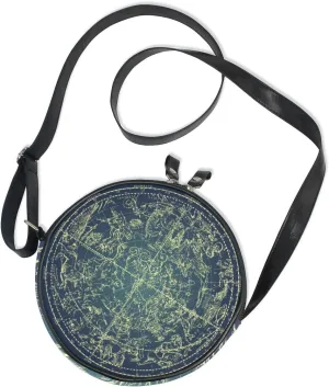 ALAZA Art Paris Eiffel Tower Painting Round Crossbody Bag Canvas Messenger Purse