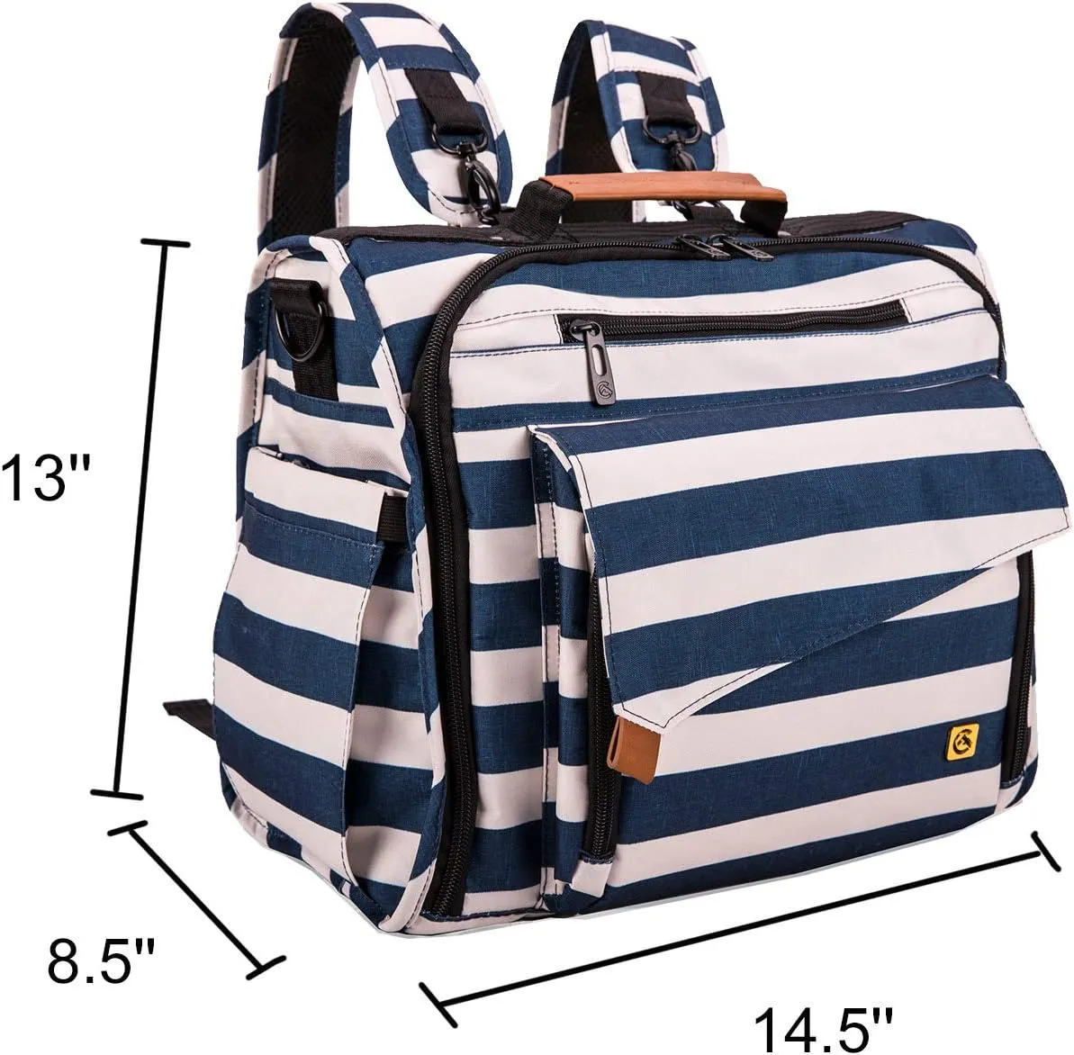 ALLCAMP Diaper Bag Large, Support Baby Stroller, Converted Into a Tote Bag