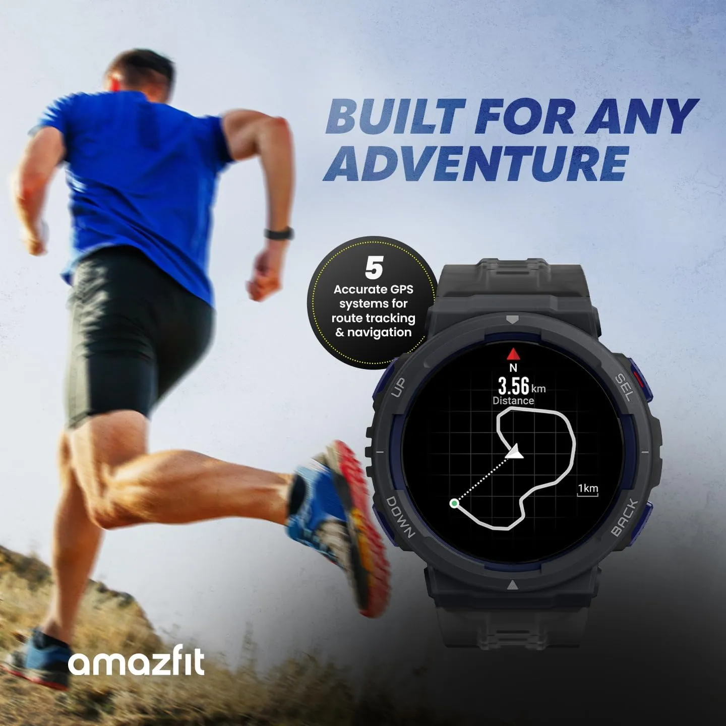 Amazfit Active Edge Smart Watch 46 mm, Rugged Fitness Watch, GPS, AI Health Coach, 16-Day Battery, 130  Sports Modes, Activity Trackers and Smartwatches Android and iPhone Compatible, Lava Black