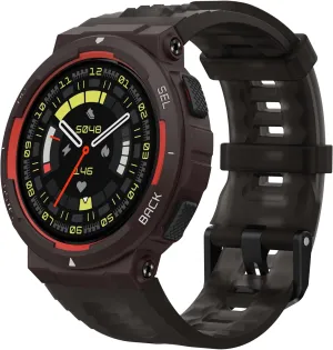 Amazfit Active Edge Smart Watch 46 mm, Rugged Fitness Watch, GPS, AI Health Coach, 16-Day Battery, 130  Sports Modes, Activity Trackers and Smartwatches Android and iPhone Compatible, Lava Black