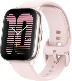 Amazfit Active Smart Watch 42mm, AI Fitness Tracker & Sleep Coach, GPS, Amazon Alexa Built-In, Bluetooth, 14-Day Battery, 120  Sports Modes, Android & iPhone, Petal Pink