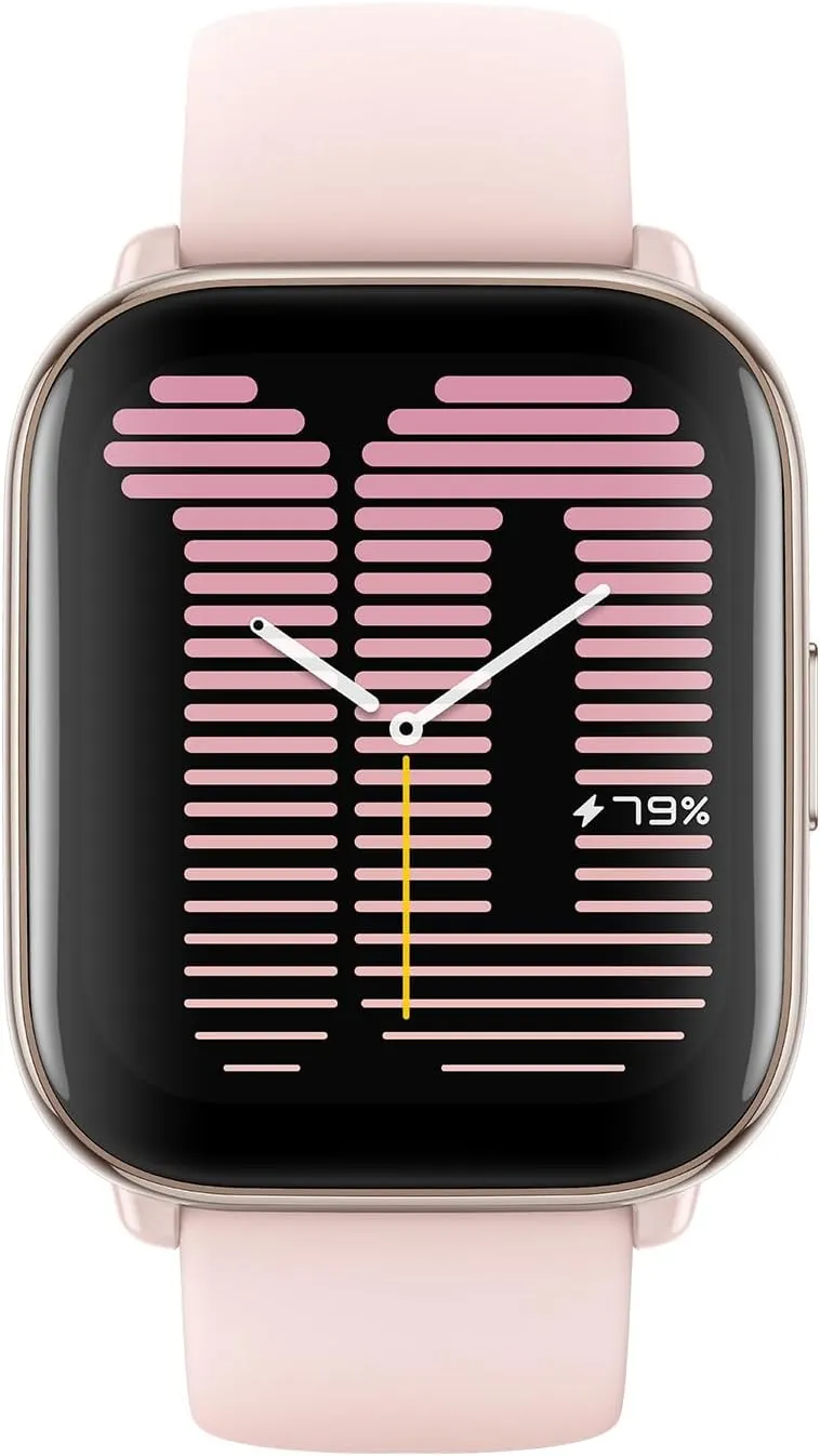 Amazfit Active Smart Watch 42mm, AI Fitness Tracker & Sleep Coach, GPS, Amazon Alexa Built-In, Bluetooth, 14-Day Battery, 120  Sports Modes, Android & iPhone, Petal Pink