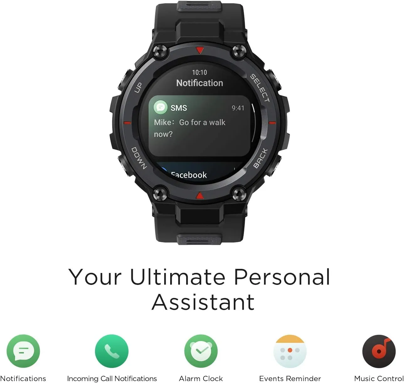 Amazfit T-Rex Pro Smart Watch 48mm, Rugged Military Certified, GPS, 18-Day Battery, Heart Rate & Sleep Monitoring, 10 ATM Water-Resistant, 100  Sports Modes, for Android iPhone (Black)