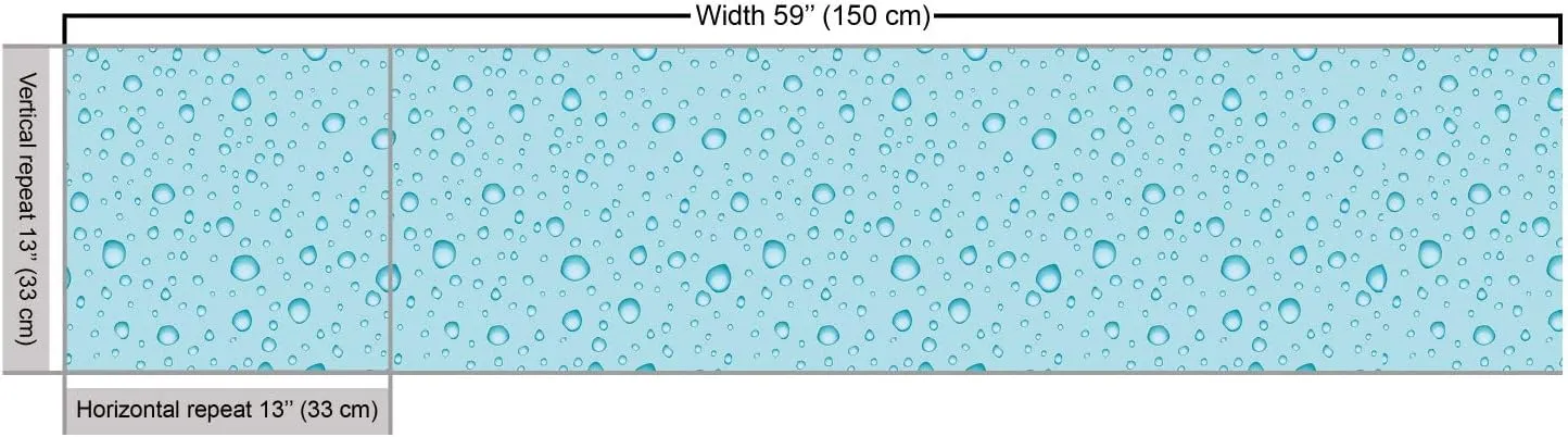 Ambesonne Aqua Fabric by The Yard, Big Small Water Rain Drops Liquidity Oceanic Pelagic Naval Seafaring Maritime Image, Decorative Fabric for Upholstery and Home Accents, 1 Yard, Blue