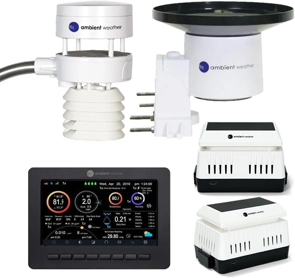 Ambient Weather WS-5000 Air Quality Bundle with PM2.5, PM10 and CO2 Monitoring