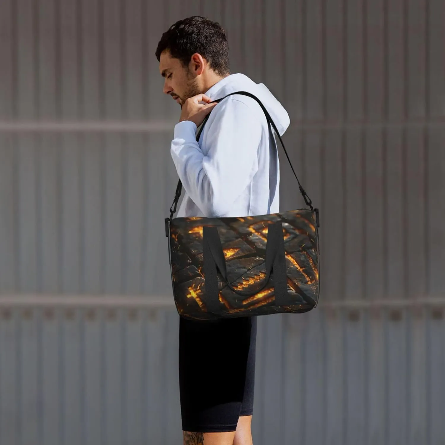 ancient Egyptian hierogly print Travel Duffel Bag, Sports Tote Gym Bag, Swim Pool Bag Large Shoulder Tote Bag for Beach Weekender, 202-406-121