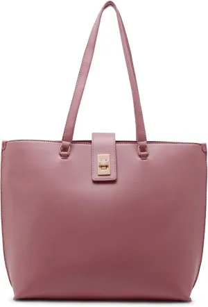 Anne Klein Large Tote with Enamel Turn Lock