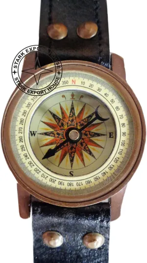 Antique 2 Inch Sundial Hend Compass for Outdoor Activities Camping Hiking (gjoy)