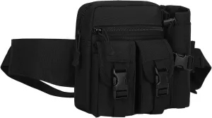 ArcEnCiel Tactical Fanny Pack Waist Bag Hip Belt Outdoor Fishing Bumbag with Water Bottle Pocket Holder