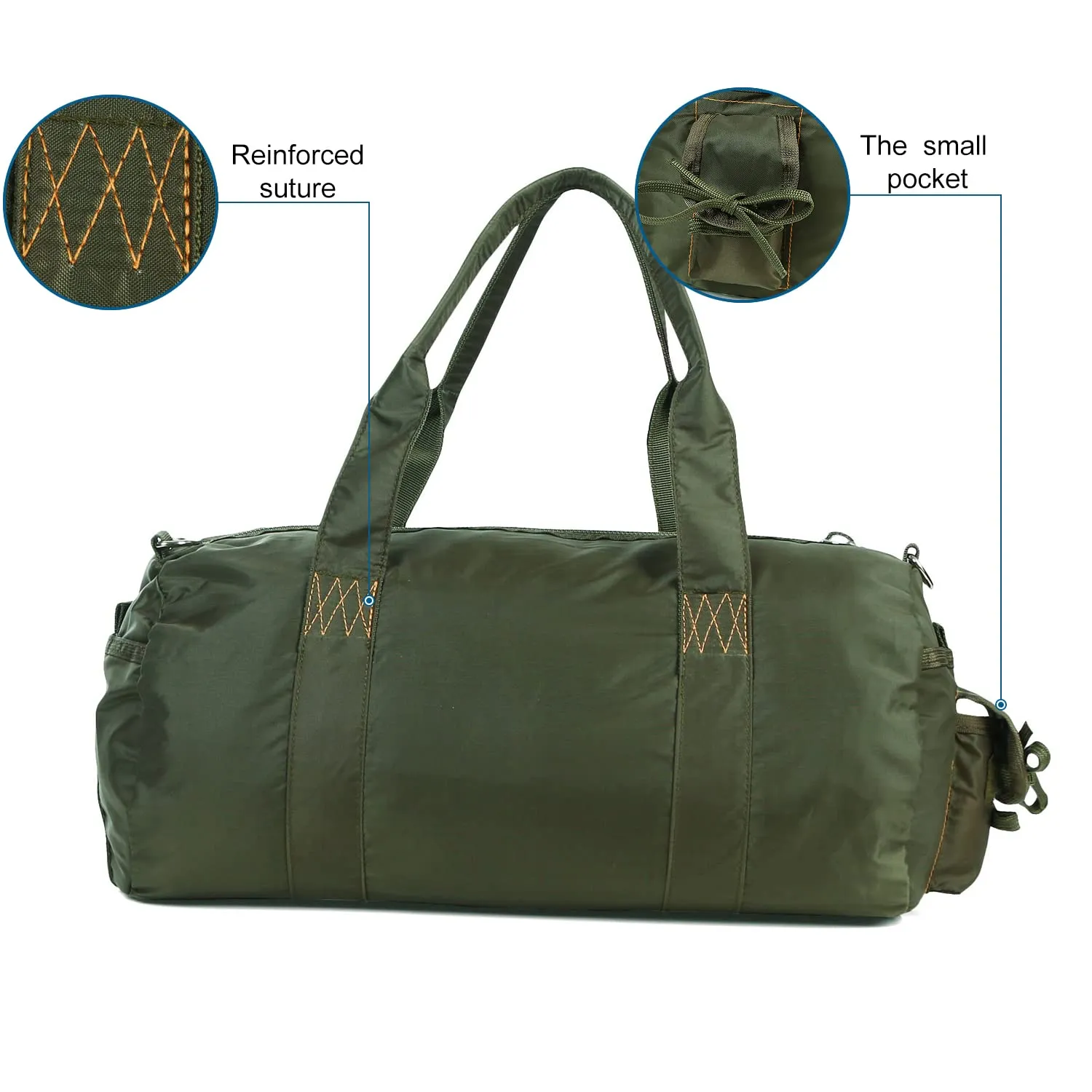 ARMYCAMO | Wolfwarriorx | L&Q army  Small Duffle Bag Military Gym Bags 16 Inchs Equipment Bag