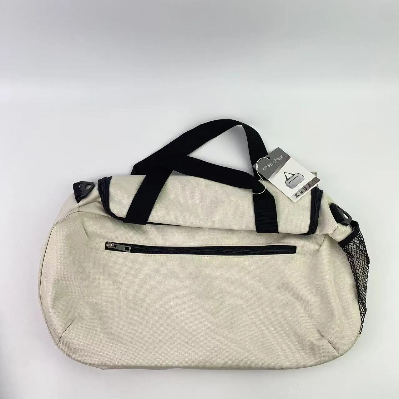 Athletic bags - 40L/21 Inches Duffel Bag Small Duffle Bag for Men Weekender Bag with Water Bottle Pocket for Travel Sports - White