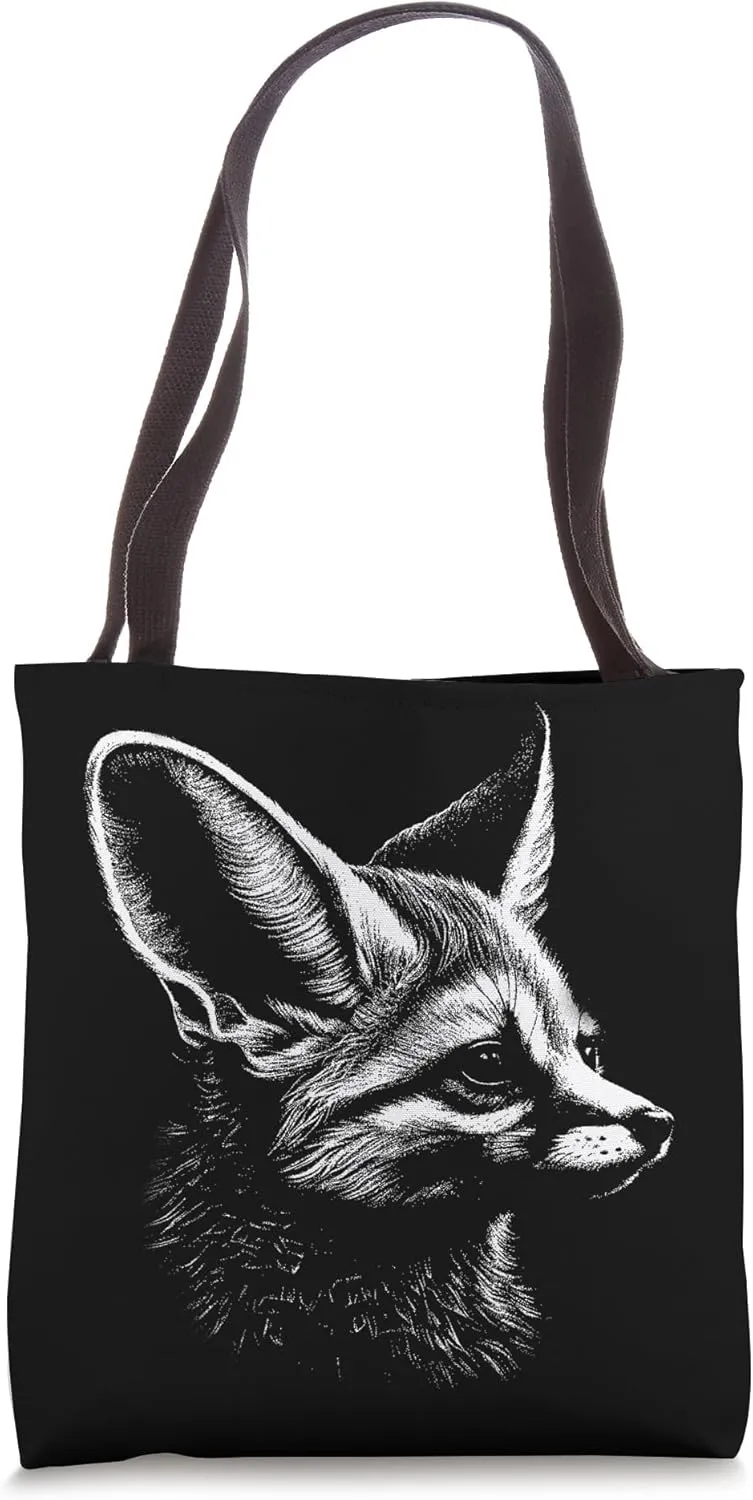 Attentive Fennec Fox Tote Bag